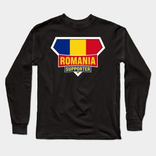 Romania Super Flag Supproter Long Sleeve T-Shirt